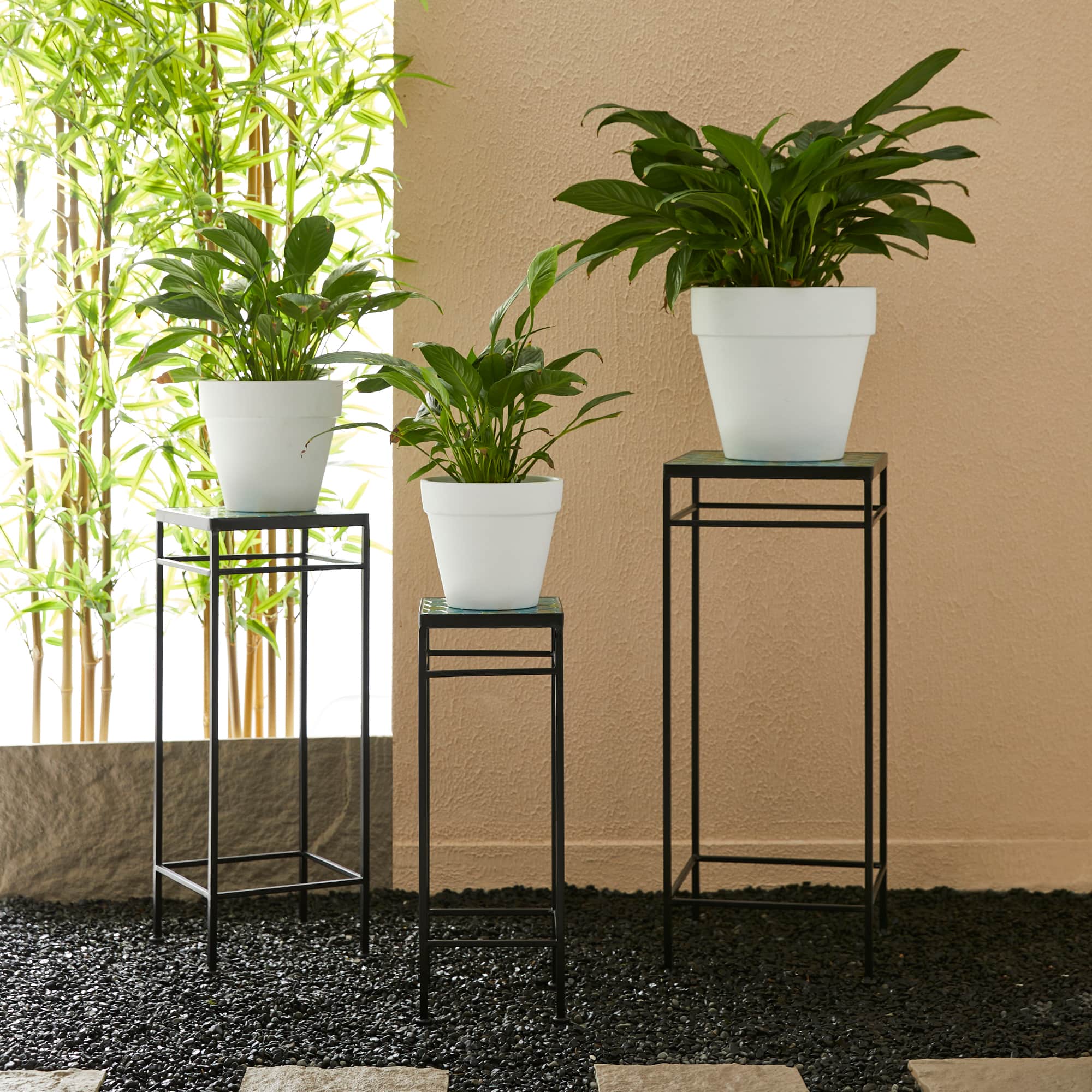 Glitzhome® Square Nesting Planter Stands Set